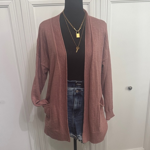 Madewell Sweaters - Madewell Dusty‎ Pink Cardigan Sweater